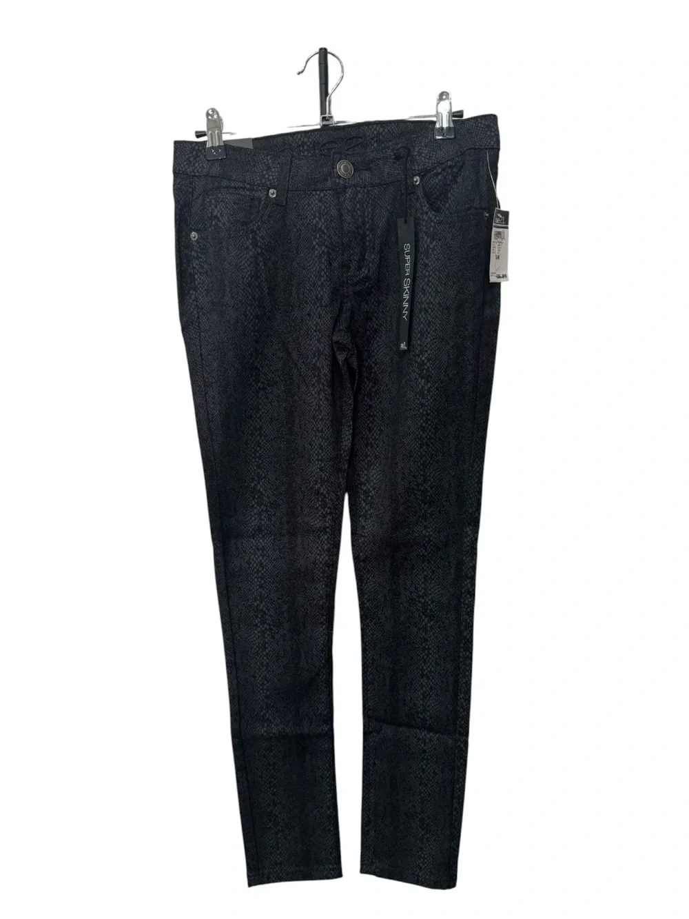Rue21 Super Skinny Black Snakeskin Jeans NWT womens size 5/6